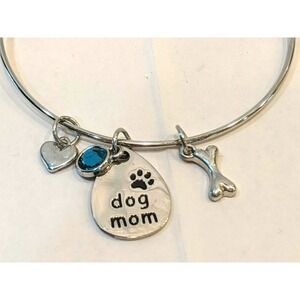 Dog Mom Pet Bracelet Dangle Charms Gift Heart Bone
